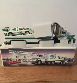 Vintage 1988 Hess Toy Truck And Racer.  With Inserts.  Great Shape
