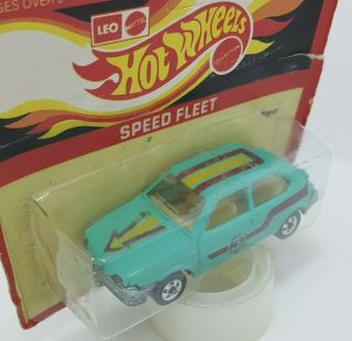 Hotwheels Leo Speed Fleet Fiat Ritmo With Yellow Stripe On Roof.  Made in India. 2