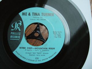 Ike & Tina Turner - River Deep - Mountain High/ Down Down - Rare Us 7 " Philles 131 Nm