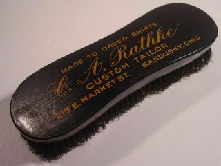 Estate Fresh Old Antique C.  A.  Rathke - Custom Tailor Sandusky,  Ohio Shoe Brush