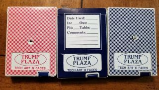 Vintage Trump Plaza Casino Playing Cards Gemaco Atlantic City 3 Decks