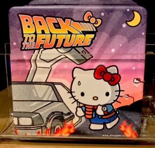 Universal Studios Exclusive Back To The Future Hello Kitty Ceramic Coaster