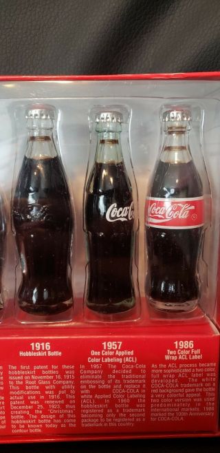 Coke cola Evolution Of Coke Cola mini bottle set 4