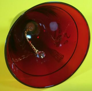 VINTAGE COCA - COLA SODA BOTTLE COLLECTIBLE GOLD GUILD RED GLASS ADVERTISING BELL 3