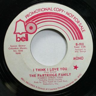Pop Promo 45 The Partridge Family - I Think I Love You / I Think I Love You On B