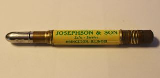 Vintage JOHN DEERE Bullet Pencil - 4 Leg Deer - JOSEPHSON & SON,  Princeton,  ILL 4