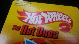 Hot Wheels Hot Ones 1982 Front Runnin ' Fairmont on unpunched card. 3