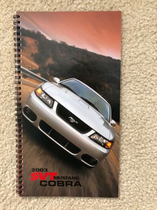2003 Svt Mustang Cobra Press Kit With Photo Cd