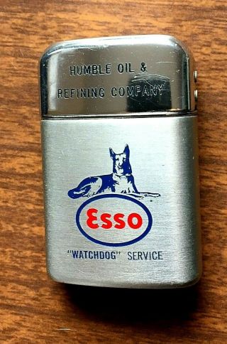 1950s Ronson Esso " Watchdog " Humble Oil & Refining Company Lighter.