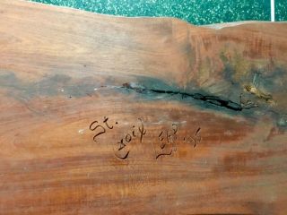 St.  Croix Leap 1995 Mahogany Edge Slab Exotic Wood Lumber - 31” L 21” W 1.  25 Thick 3