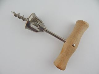 Vintage T Handle Cork Screw Wine Bottle Bar Tool Made In Italy