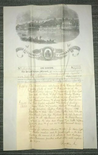 1884 Large Insurance Policy Enterprise Brewing Co Philadelphia Brewery Fire Assn