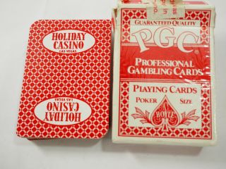 Holiday Casino Las Vegas Nv Red Deck Playing Cards Pgc Nevada Finish Poker Size