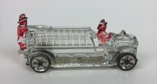 Victory Glass Fire Truck Candy Container