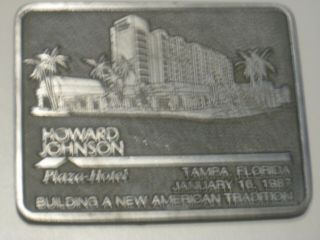 Vintage 1987 Howard Johnson Plaza Hotel Tampa,  Florida Paperweight L@@k
