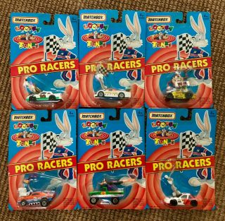 Matchbox Looney Tunes Pro Racers Complete Set Nip - 6 Vehicles