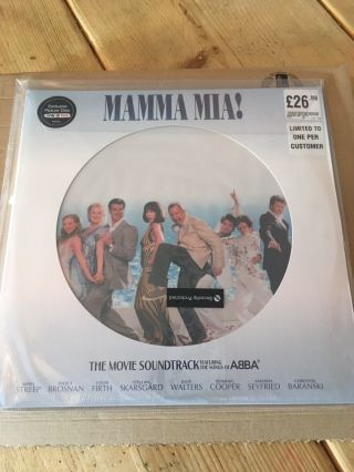 Mamma Mia Abba Hmv Exclusive Vinyl Rare 2018 Picture Disc