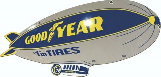 Porcelain Goodyear Sign Size 21 " X 9 " Inches