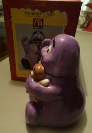Grimace With Teddy Bear Cookie Jar Purple Mcdonald 