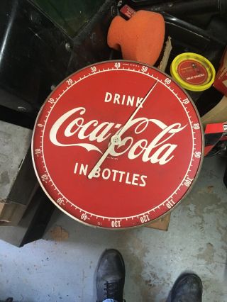 Vintage Coca Cola Thermometer Wall Hanging - Drink In Bottles