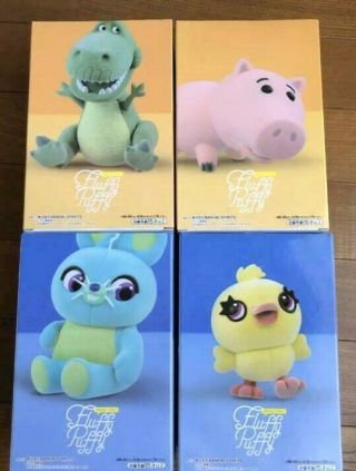 Fluffy Puffy Toy Story 4 Ducky Bunny Hamm Rex Figure 4 Set Banpresto Prize Japan