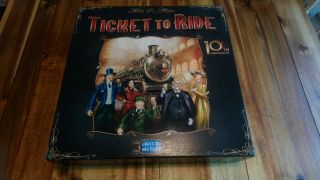 Ticket To Ride 10th Anniversary Boardgame With Premium Sleeves