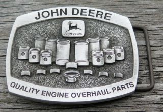 John Deere Engine Overhaul Parts Farm Farming Agriculture Vintage Belt Buckle