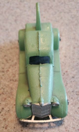 TOOTSIETOY GREEN TOW TRUCK WHITE RUBBER WHEELS 1930s 4