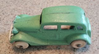 Tootsietoy Green Sedan White Rubber Wheels 1930s