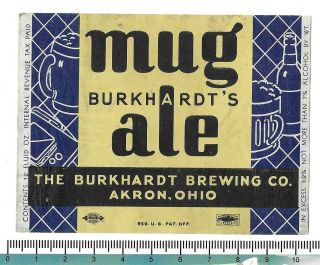 Usa Irtp Ohio O.  Akron The Burkhard Mug Ale
