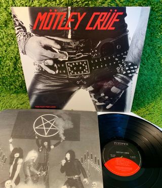 Motley Crue Too Fast For Love 1982 •1st Club Press• Rare Heavy Metal,  Insert