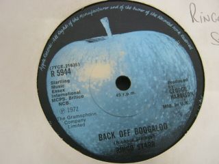 Vinyl Record 7” Ringo Starr Back Off Boogaloo (14) 117
