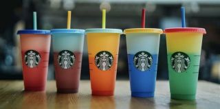 Starbucks 2019 Color - Changing Reusable Cold Cups Set Of 5 Limited