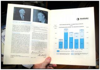 1962 Studebaker Corp Annual Report orig 1963 cars Avanti 20 pages color 3