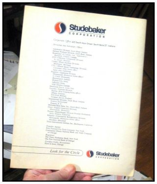1962 Studebaker Corp Annual Report orig 1963 cars Avanti 20 pages color 6