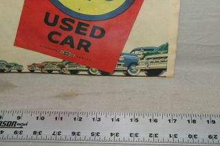RARE 1950s CHEVROLET OK CAR TAG MEANS BETTER DEALERSHIP DISPLAY SIGN CHEVY 4