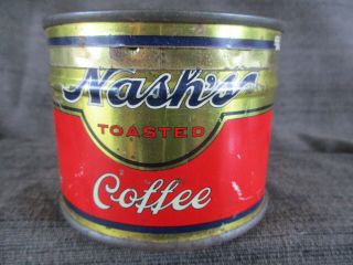 Old Vintage 1920s Nashs Steel Cut Coffee Tin Key - Wind Can Small Sample Size