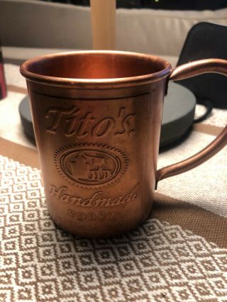 Tito’s Handmade Vodka Copper Mug Cup Moscow Mule