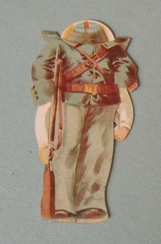 Washburn Crosby Gold Medal Flower Girl Soldier Mechanical Trade Card Doll 6 