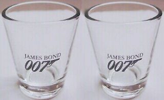 Rare Set Of 2 James Bond 007 Shot Glasses