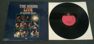 The Kinks - Live At Kelvin Hall - Rare Uk Pye 12 " Vinyl Lp