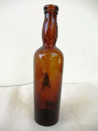 Vintage Egypt Aswan Beer Bottle Collectibles Long Neck Bottle Amber Color Old " F