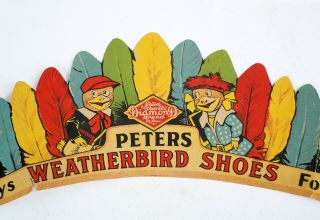 HTF Vintage Peters Weatherbird Shoes Indian Headdress Diamond Brand St.  Louis 4