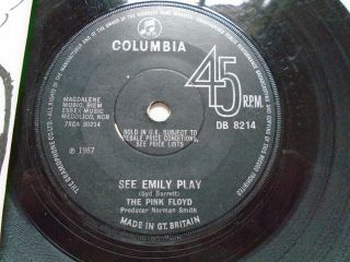 THE PINK FLOYD - SEE EMILY PLAY / SCARECROW UK 1967 COLUMBIA DB 8214 VG 2