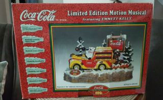 Coca Cola Nib Limited Edition Motion Musical Display Featuring Emmett Kelly
