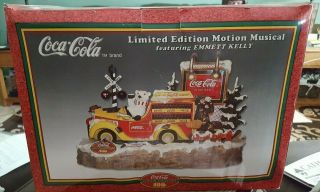 Coca Cola NIB Limited Edition Motion Musical Display Featuring Emmett Kelly 3