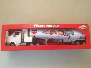 Chevron Cars Travis Tanker Toy Semi - Truck