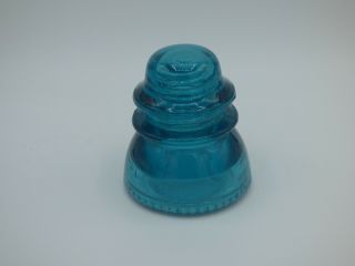 Vintage Aqua Blue Glass Insulator Hemingray No.  42 Made In U.  S.  A