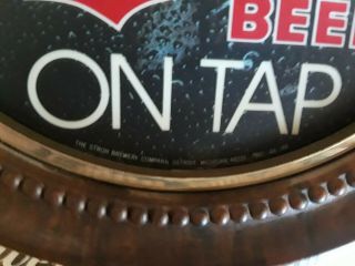 Vintage Stroh ' s Beer On Tap Lighted Beer Advertising Sign Bar Tavern Restaurant 6