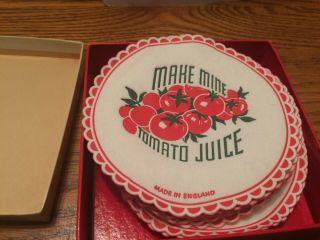 Tomato Juice Mats (coasters) - Freund,  Mayer & Co.  - Made In England - Set Of 16